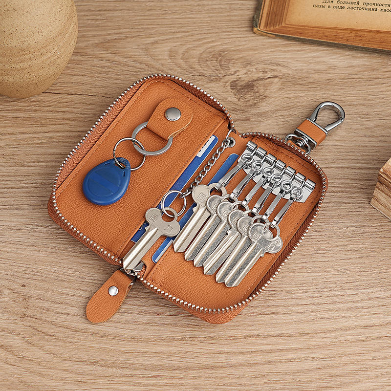 Genuine Leather Car Key Bag Holder - Cowhide Key Wallet Case Pouch Organizer - Wholesale Customizati